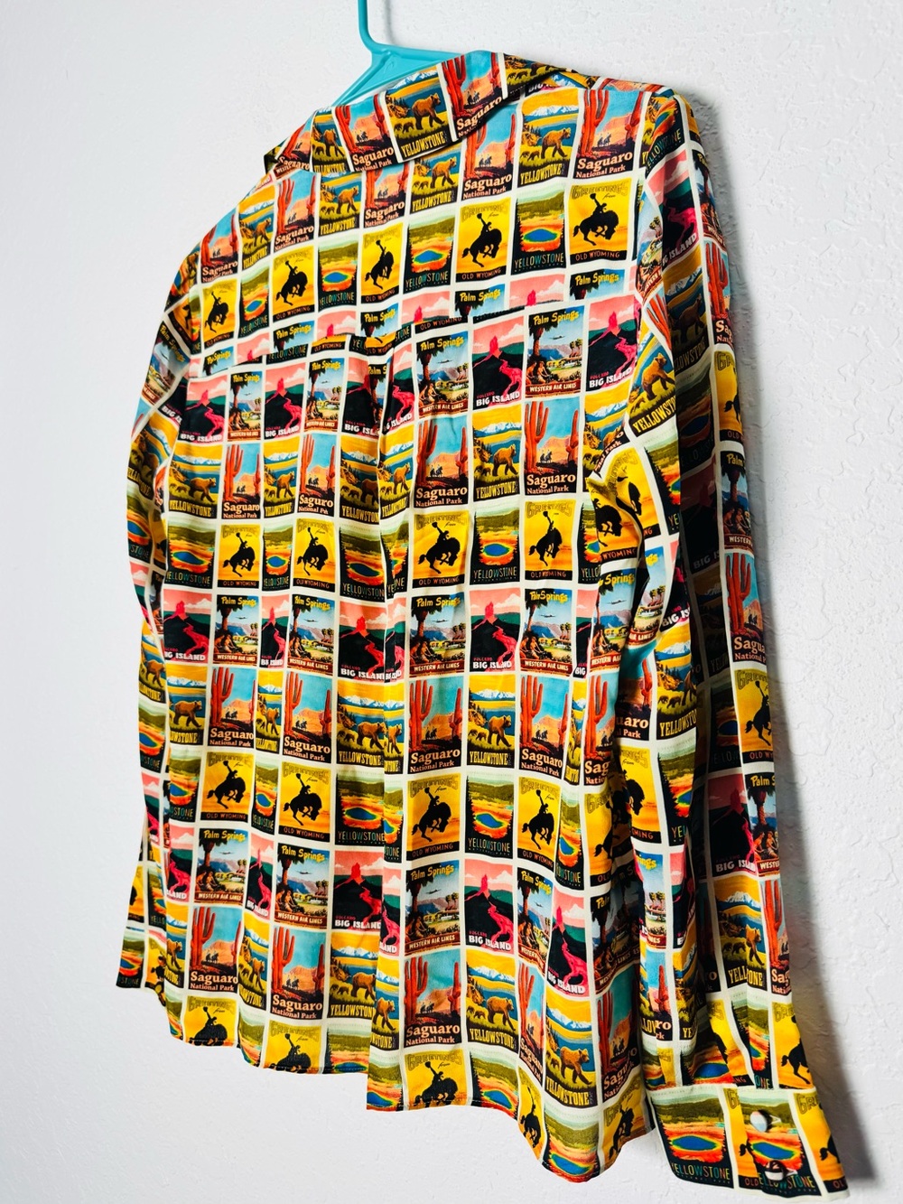 Alice + Olivia Willa Western Postcard Printed Blouse - Picture 7 of 12
